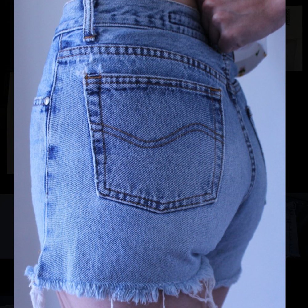 Miss Sixty Distressed Frayed Denim Shorts - Picture 5 of 5